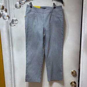 Hilary Radley Light Gray Cropped Ankle Jeans